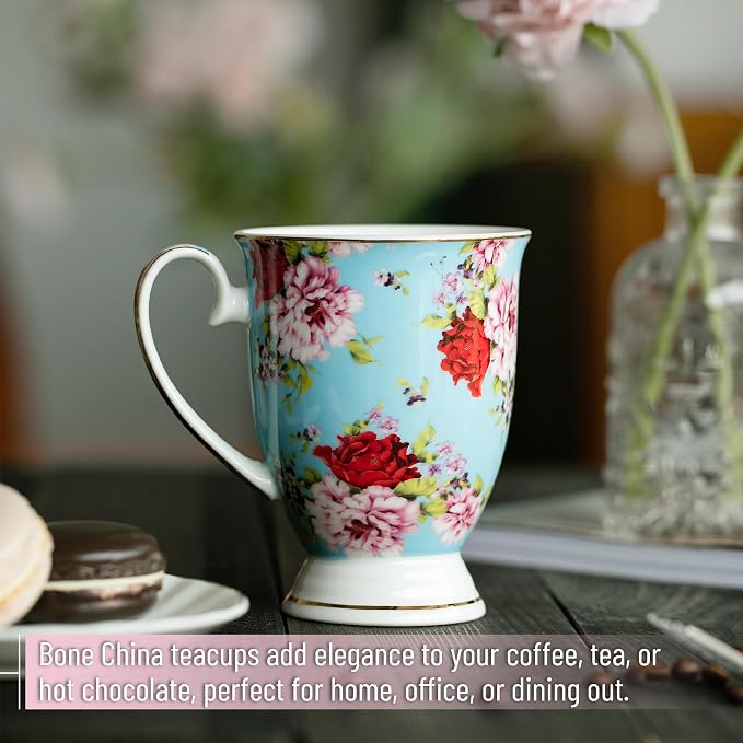 BTaT- Large Coffee Mugs, 12 oz, Floral Mugs - Image 6