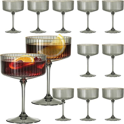 12PCS Plastic Martini Glasses, Unbreakable Reusable Champagne Coupe, Removable by Unknown