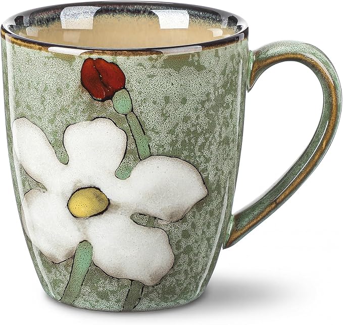 Maxdot 12oz Ceramic Coffee Mugs, Glazing Process Coffee Cup by Maxdot