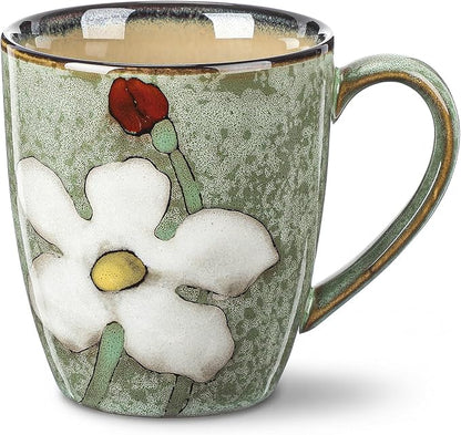 Maxdot 12oz Ceramic Coffee Mugs, Glazing Process Coffee Cup by Maxdot