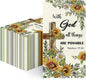 Sunflower Christian Paper Napkins - 100 Pcs Happy Easter Religious Dinner Decorative Disposable Party Decorations Sets for Decoupage Cross Guest Cocktail Table Supplies Decor Bulk 7.9 x 4.3 In