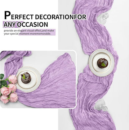12 Pack Lavender Cheesecloth Table Runner 10Ft, Lilac Purple Table Runners 21.5 - Image 7