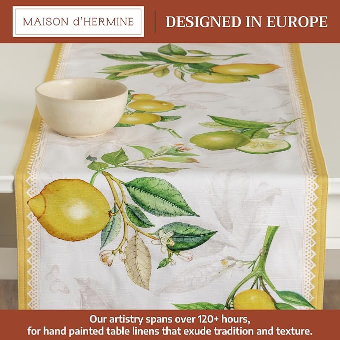 Maison d' Hermine Table Runner 100% Cotton 14.50" x 72" | Table Runners 72 - Image 2