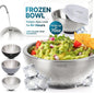 Vora 70oz Dip Chiller Bowl with Lid | Stainless Steel Chilled Dip Bowl for Dips, Guacamole, Hummus, Salsa | Insulated Serving Dishes with Easiest Water Fill & Refillable Chamber