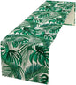 Tropical Leaves Table Runner Jungle Green Plam Tree Leave Retro Boho Hawaii by moderw