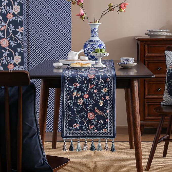 Patdrea Designer Elegant French Velvet Table Runner, Thanksgiving Dining Table - Image 8