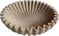 10" Large Decorative Bowl decor, Scalloped Bowls for Modern Home Decor,Ruffle Decor,Stylish Key Bowl for Entry Table,Decorative Fruit Bowl for Kitchen Counter,Artificial Stone Beige