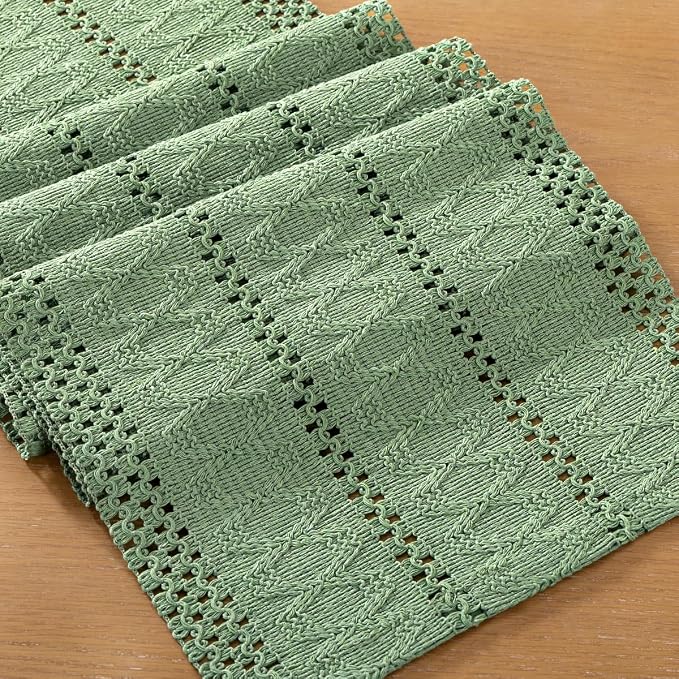 Boho Table Runner Summer Farmhouse Rustic Dining Dresser Scarf Home Decor | - Image 2