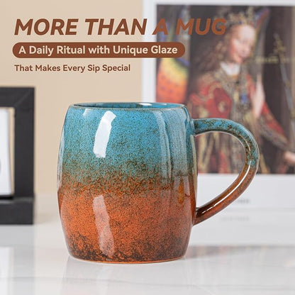 Handmade 22oz Ceramic Coffee Mug, Ergonomic Large Handle, Ideal Gift - Image 6