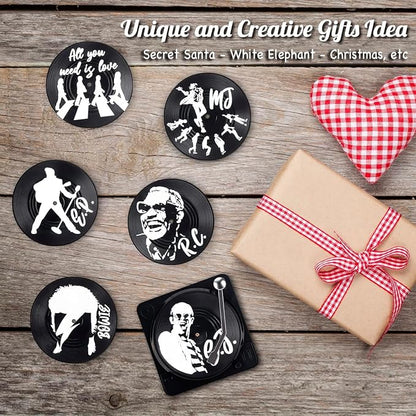 Retro Vinyl Record Coasters - Image 4