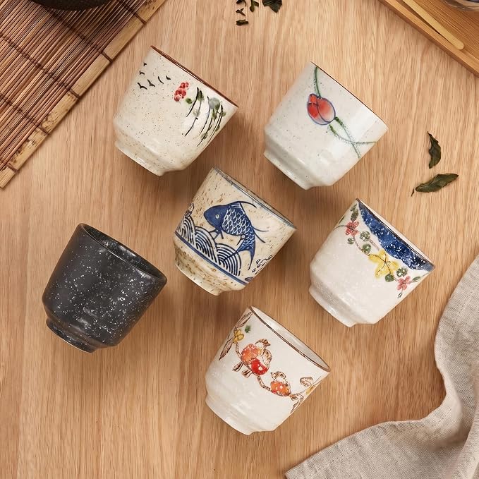 Japanese Tea Cups, Ceramic Matcha Cup, Handless Espresso Cups | 6oz Small - Image 7