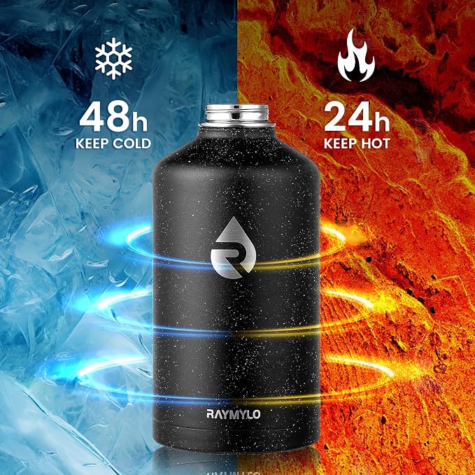 RAYMYLO One Gallon Water Bottle Insulated 128 oz, Stainless Steel | Triple - Image 3