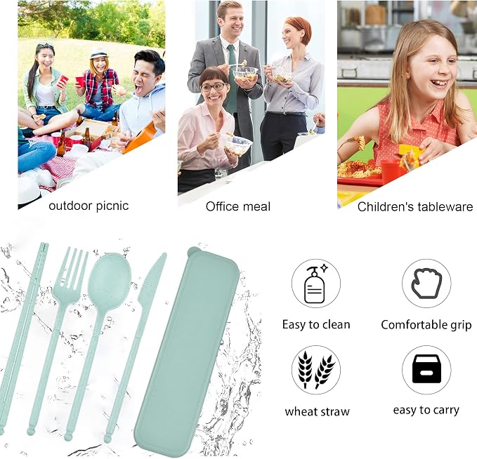 Camping Utensil Set, Reusable Utensils Set - Image 6