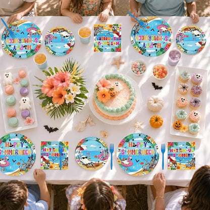 96Pcs Summer Halloween Party Decorations, Serves 24 | Halloween in Summer - Image 8