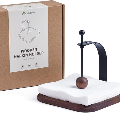 Black Walnut Wooden Napkin Holder - Image 8