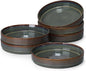E-far Pasta Bowls Set of 6, 35oz Large Salad Bowl Plate by E-far