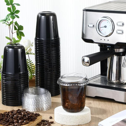 Ziliny 50 Sets Clear Plastic Coffee Cups - Image 2