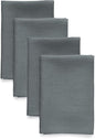 Solino Home Linen Cloth Napkins Set of 4-100% Pure Linen Dark Grey Dinner Napkins 20 x 20 Inch for Winter - Fete, Handcrafted and Machine Washable