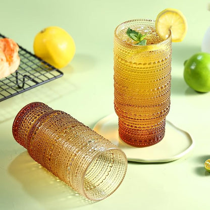 Large Capacity 16 oz Hobnail Drinking Glasses Set of 6, Vintage Glassware - Image 5