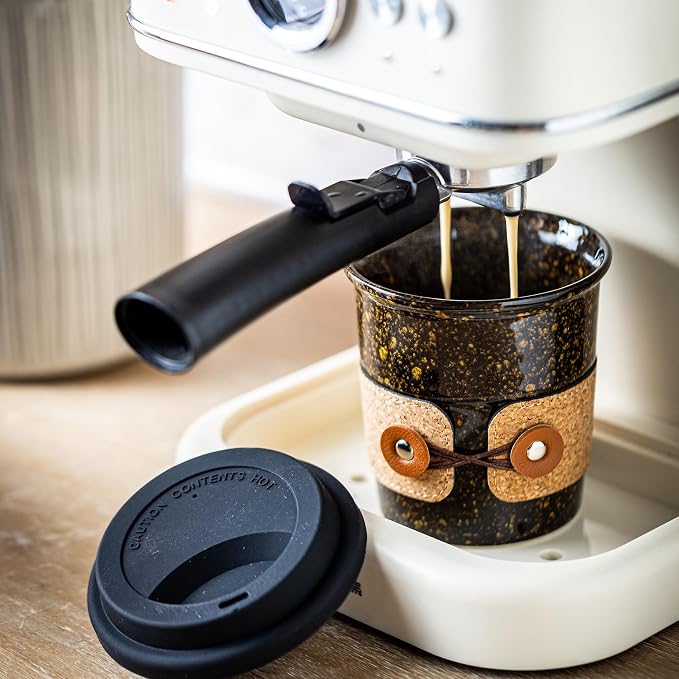 Coffee Travel Cups with Lids Ceramic To Go Coffee Tumbler Tea Mug | Spill Proof - Image 5