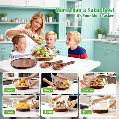Extra Large Glass Salad Bowl - Image 6