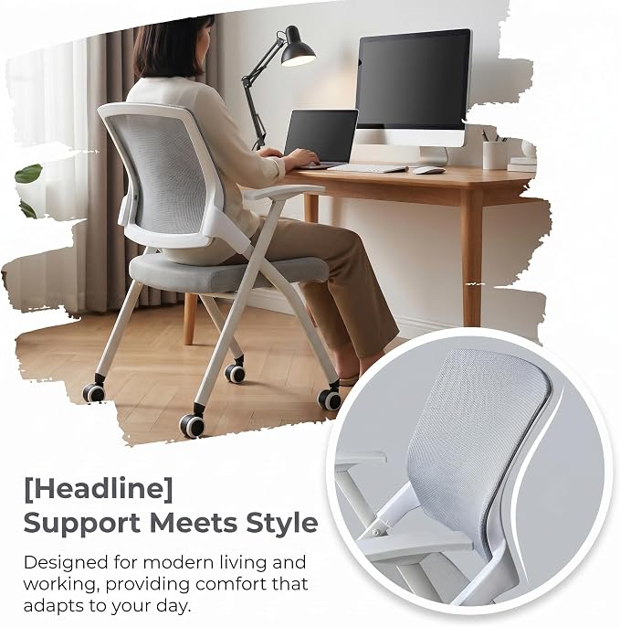 4 Pack Folding Office Chair - Image 7