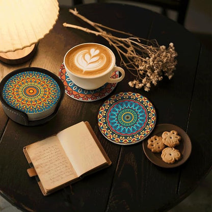 6 Pcs Mandala Drink Coasters - Image 2