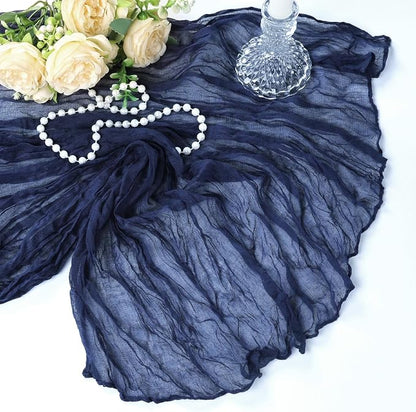 6 Pack Navy Blue Cheesecloth Table Runner 10Ft Gauze Cheese Cloth Table Runner - Image 7