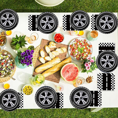 40 Pcs Race Car Party Plates and Napkins Set-9 inch Race Car Paper Dinner - Image 5