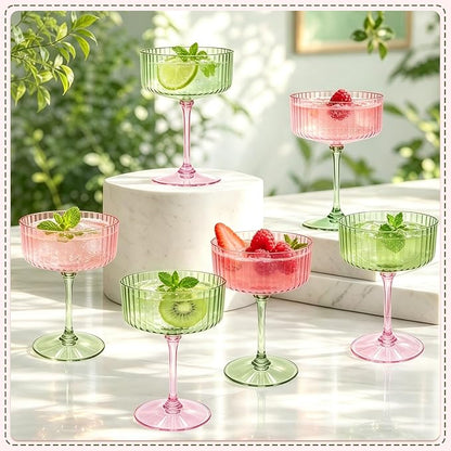 24PCS Plastic Martini Glasses, Unbreakable Reusable Champagne Coupe, Removable - Image 4