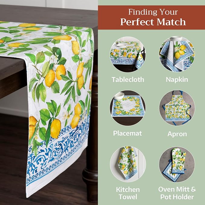 Maison d' Hermine Table Runner 100% Cotton 14.50" x 108" | Table Runners 108 - Image 6