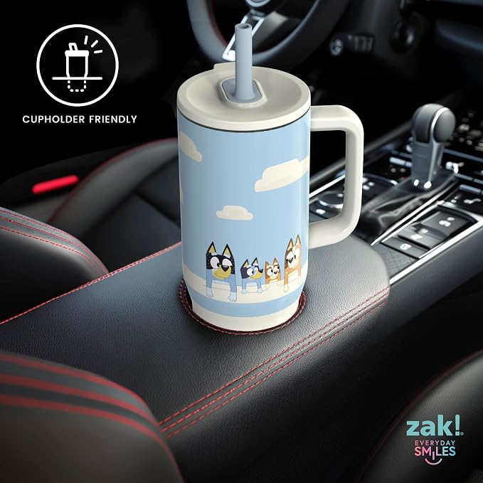 Zak Designs Bluey 30oz Spill-Proof Insulated Stainless Steel Travel Tumbler | - Image 7
