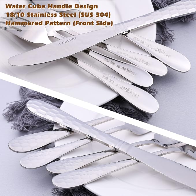 20-Piece Silverware Set, Flatware Cutlery Silverware Set Service - Image 2