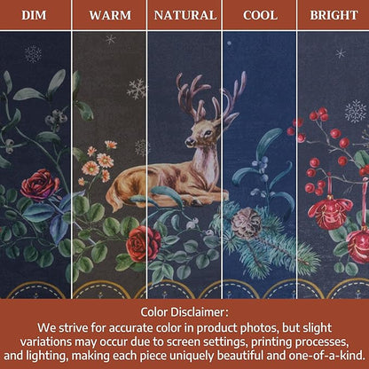 Maison d' Hermine Table Cloth Rectangle Table 100% Cotton 70 x 90 Inches Fall Tablecloth Reusable Everyday Use for Thanksgiving Christmas Decorations Dining Farmhouse Party (Christmas Joy)