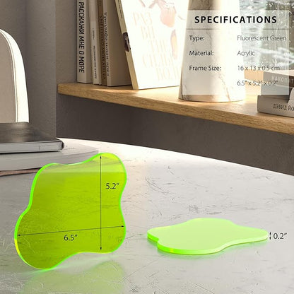 Acrylic Coaster for Desk, Clear Bar Drink Coaster, Clear Cloud Shape Coffee Cup Coaster, Perfect for Tabletop Protection and Accessories Display.