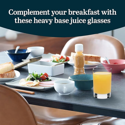 Libbey Fruit Juice Glasses, Heavy Base Glass Drinking Glasses Set of 8 - Image 2