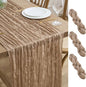Asee'm 3pcs Cheesecloth Table Runner 120 Inches Long Nude Boho Gauze Cheese by Aseem