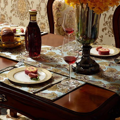 Extra Luxury Velvet Blue Table Runner 120 Inches Long - Image 7