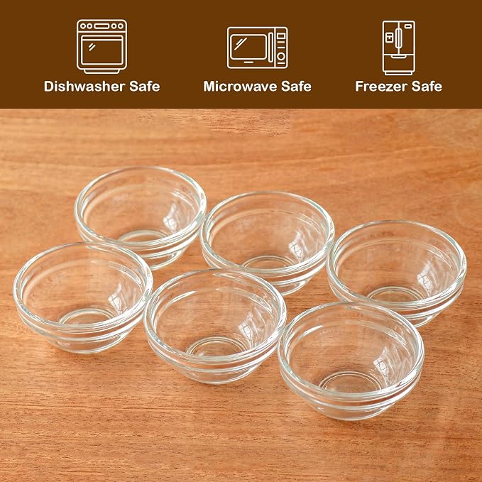 1.5 oz Clear Glass Bowl, Mini Prep Dish - Image 6