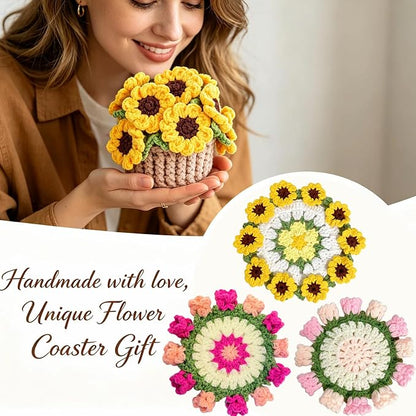 Crochet Coasters Crochet Flower Coaster - Image 7