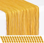 Showgeous 18 Pack Gold Cheesecloth Table Runner, 17 x 108 Inches | Boho by Showgeous