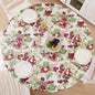 Walrus Round Vinyl Fitted Tablecloth with Flannel Backing Elastic Edge Design Table Cover Waterproof Oil-Proof PVC Table Cloth Stain-Resistant Best for 57"-66" Round