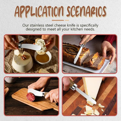 Butter Knife Spreader, Cheese Spreader Knives Set of 4, Stainless Steel Butter - Image 4