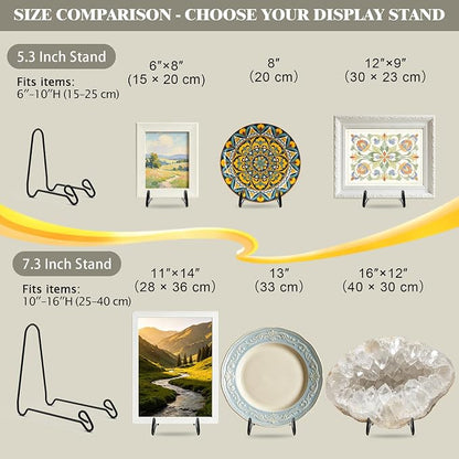 Artliving (4 Pack Black Display Stand Easel Iron Bowl Stands - Image 9