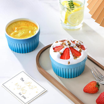 MALACASA Ramekins 6 oz Oven Safe, Small Ceramic Souffle Dishes - Image 9