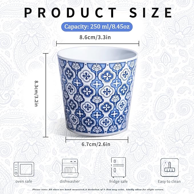 YQ&AMK 6.76oz Artisan Hand-Carved Jingdezhen Porcelain Tumbler – Blue & White - Image 4