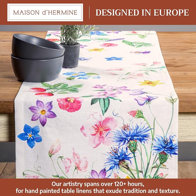 Maison d' Hermine Table Runner 100% Cotton 14.50" x 72" | Table Runners 72 - Image 2
