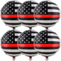 Thin Red Line Balloons-6 Pack-18 Inch-Firefighter EMT Mylar-Havercamp | Set of by Havercamp