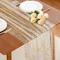 SiinvdaBZX White Gold Sheer Tulle Table Runner 120 Inch/10 Ft Long | Gauze by SiinvdaBZX