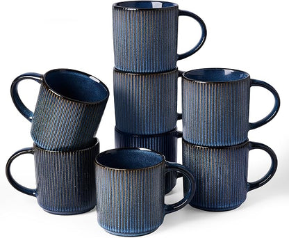 famiware Coffee Mug Set for 8, Star 12 oz Catering Mugs Cup Set by Famiware